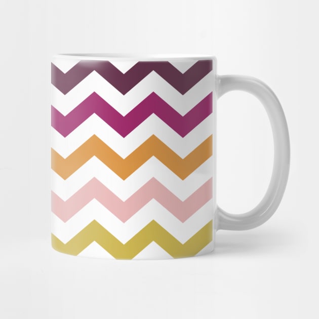 Aztek Thick Chevron Mustard Yellow Purple Orange by squeakyricardo